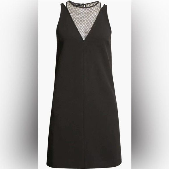 NWOT Ted Baker London Tasmmin Shift Sleeveless Black mini Dress sz 1 US 2 - Picture 3 of 9